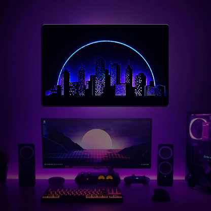 Wandkunst - Lichter der Stadt